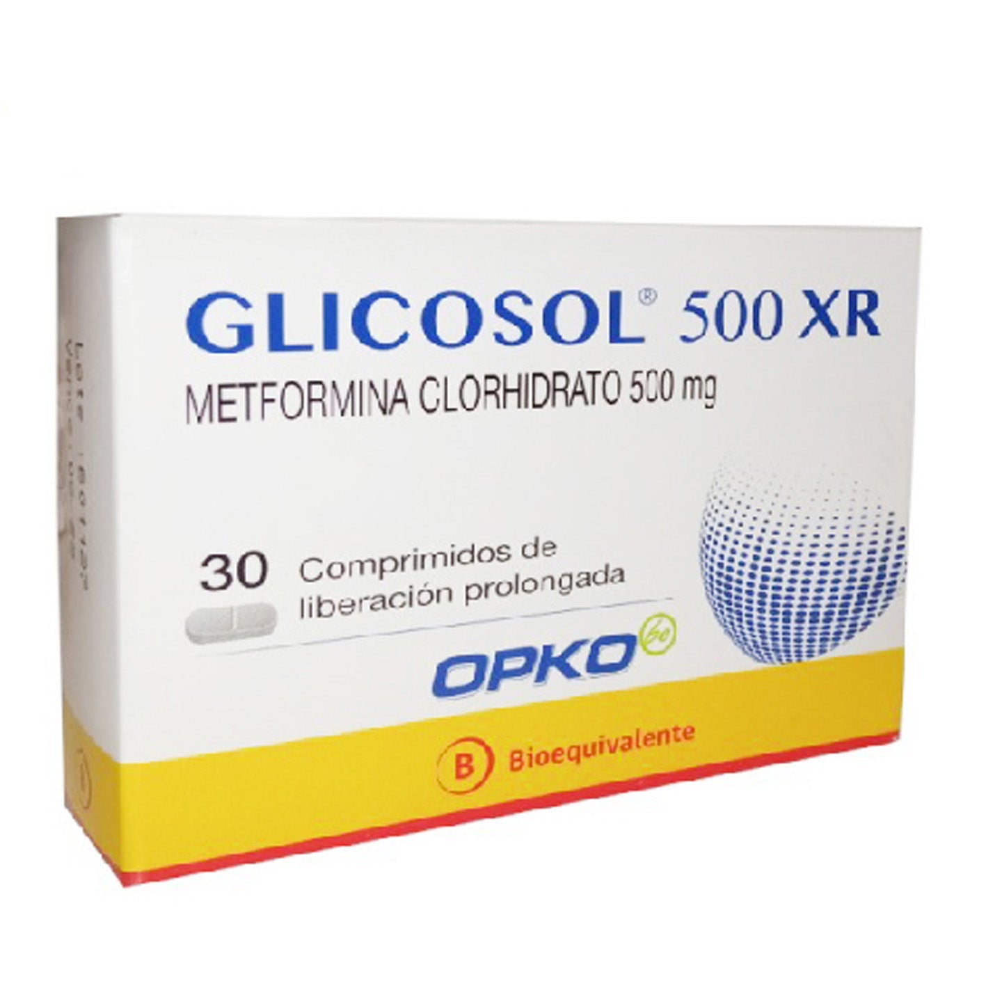 Glicosol XR Comprimidos de Liberación Prolongada 500mg - Farmacias Curie