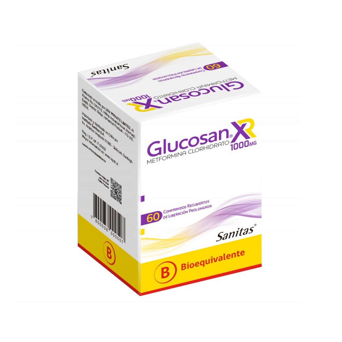 Glucosan XR Comprimidos Recubiertos 1000mg - 60 unidades - Farmacias Curie