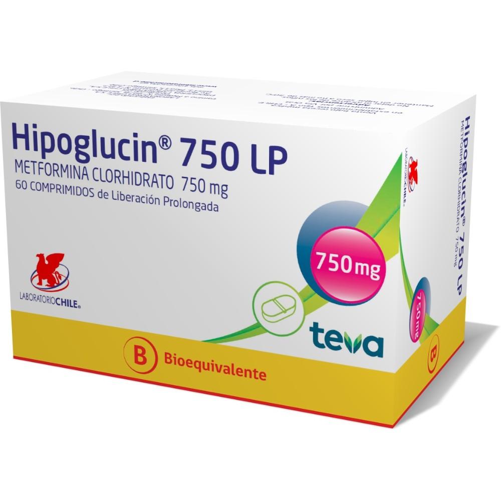 Hipoglucin 750 LP Comprimidos de Liberación Prolongada - 60 unidades - Farmacias Curie
