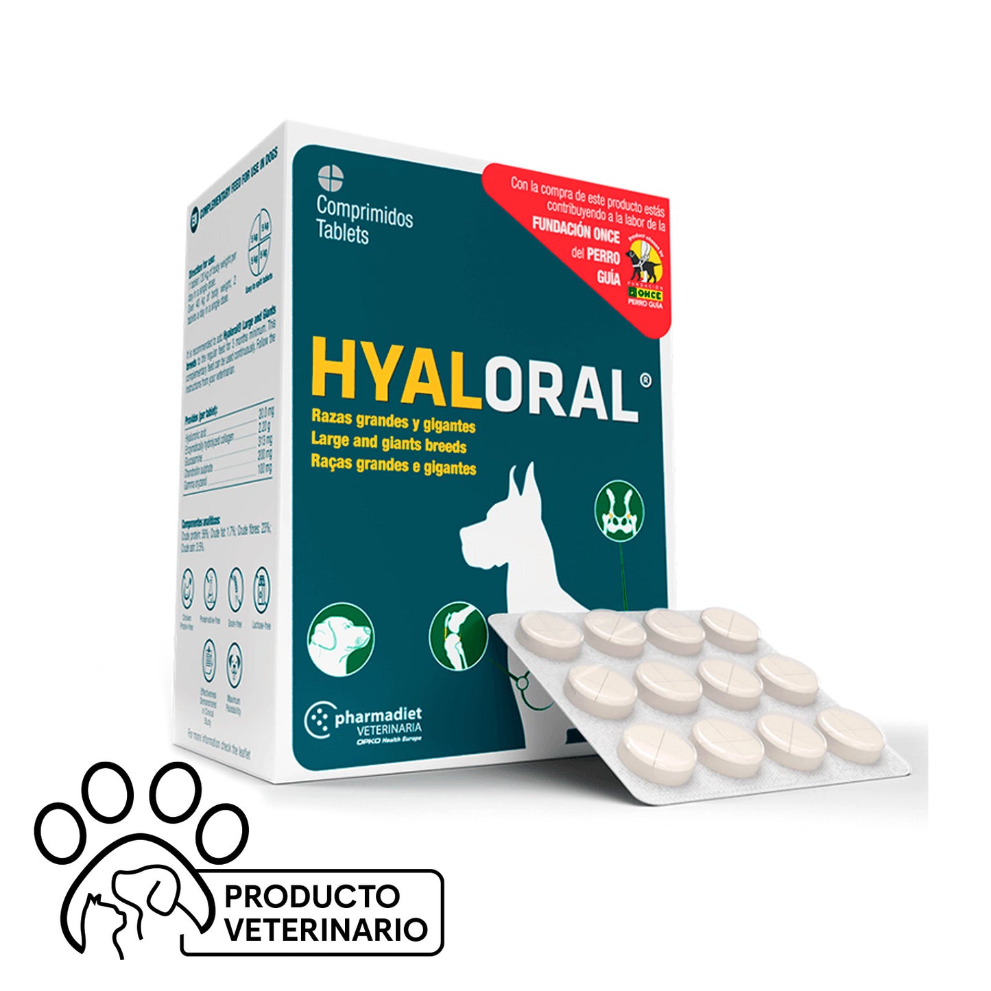 Hyaloral Razas Grandes y Gigantes - 1 comprimido - Farmacias Curie