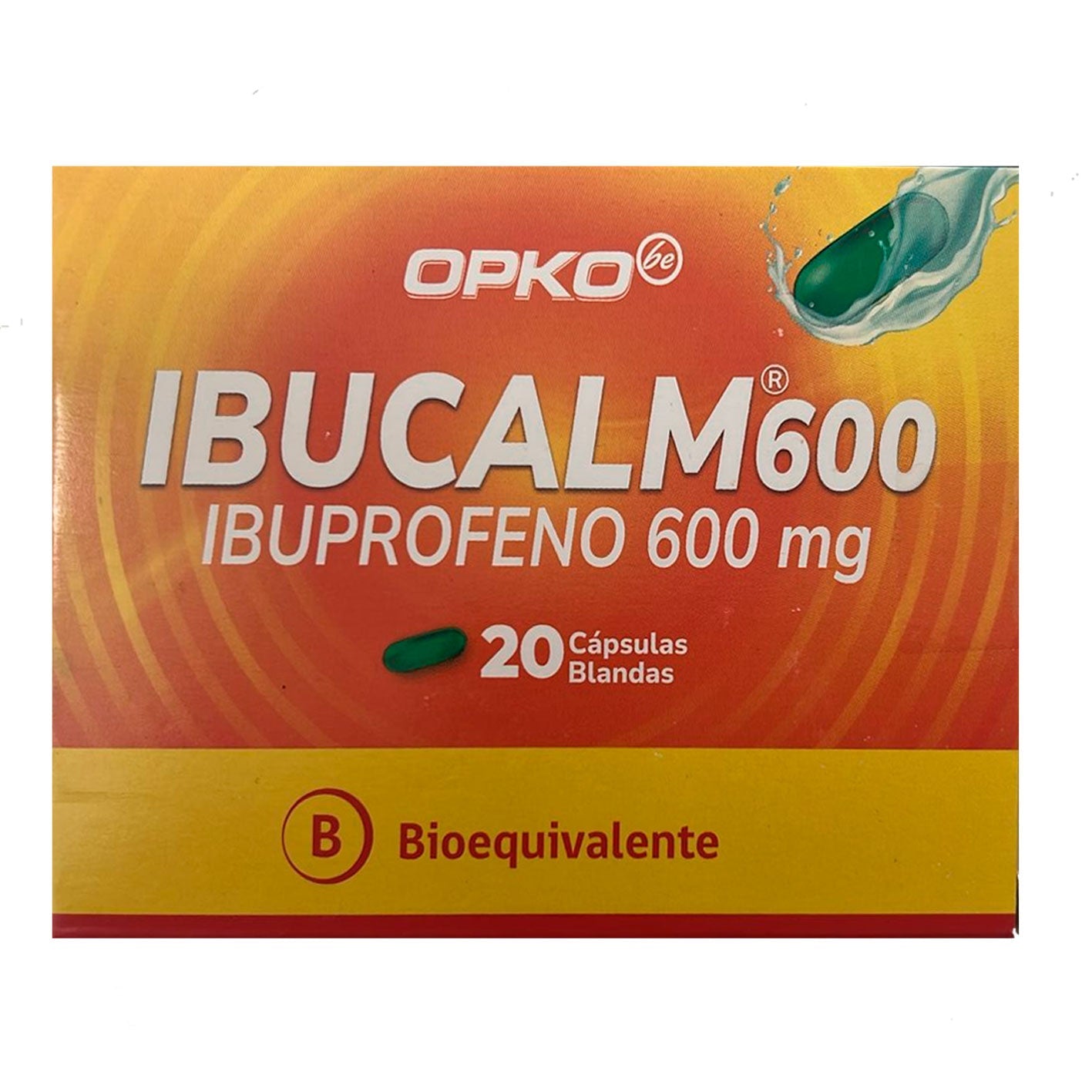 Ibucalm Cápsulas Blandas 600mg - 20 unidades - Farmacias Curie