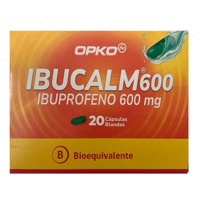 Ibucalm Cápsulas Blandas 600mg - 20 unidades - Farmacias Curie