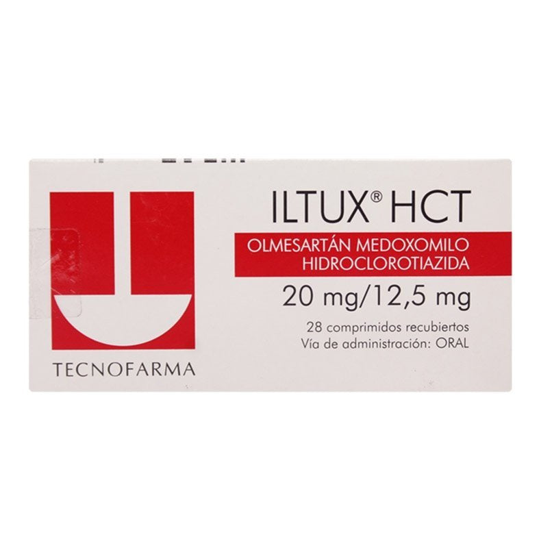 Iltux HCT Comprimidos Recubiertos 20mg/12,5mg - Farmacias Curie