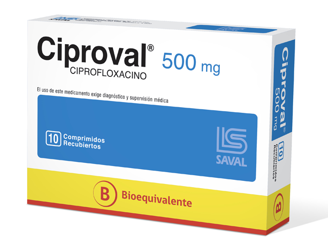 Ciproval 500mg - 20 Comprimidos Recubiertos