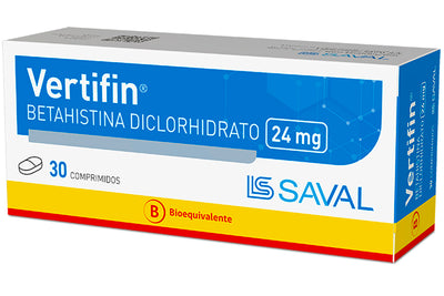 Vertifin 24mg - 30 Comprimidos - Farmacias Curie