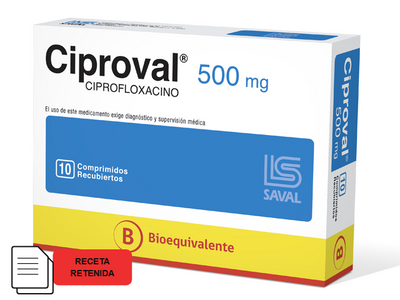 Ciprofloxacino Comprimidos recubiertos 500mg
