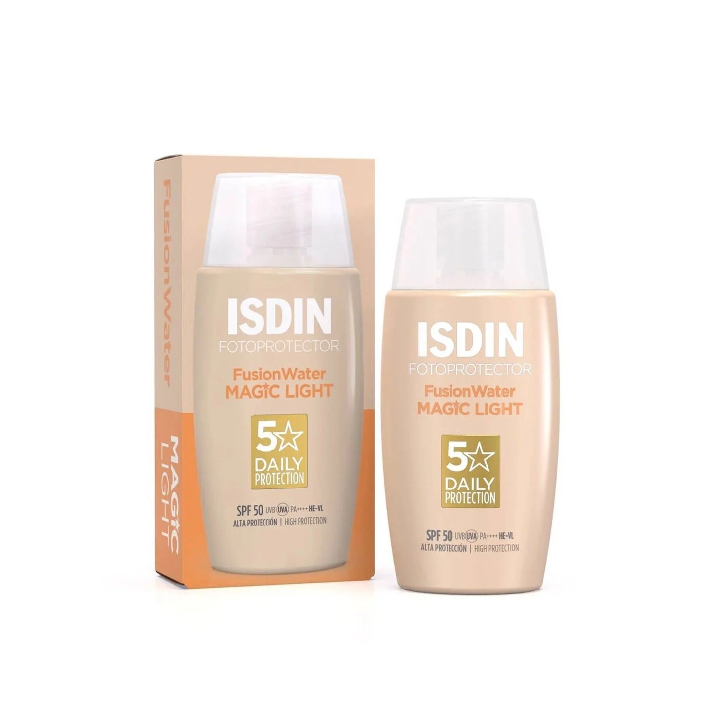 ISDIN FusionWater Magic Light Fotoprotector - 50 mL - Farmacias Curie
