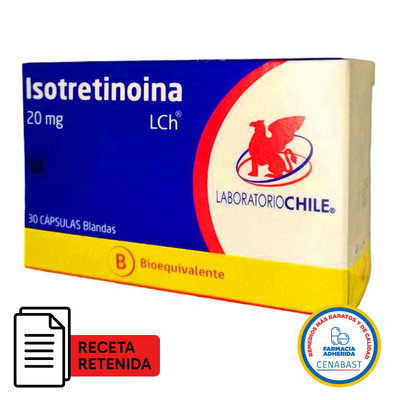 Isotretinoína 20 mg Medicamento CENABAST - Farmacias Curie