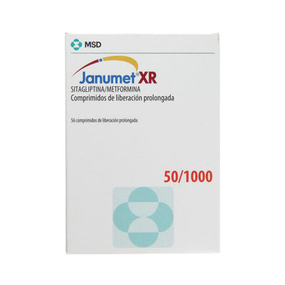 Janumet XR Comprimidos de Liberación Prolongada 50/1000 - Farmacias Curie