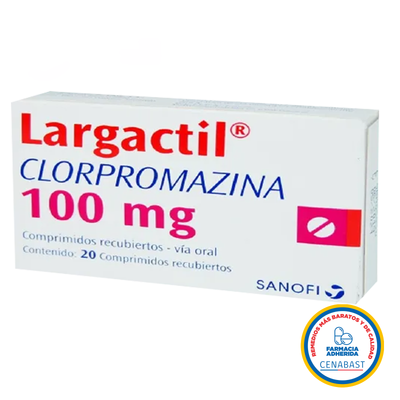 Largactil 100mg - 20 comprimidos - Medicamento Cenabast - Farmacias Curie