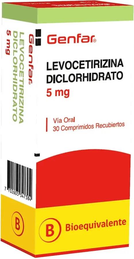 Levocetirizina 5mg - 30 Comprimidos Recubiertos