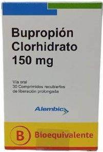 Bupropión 150mg - 30 Comprimidos Recubiertos de Liberación Prolongada - Farmacias Curie