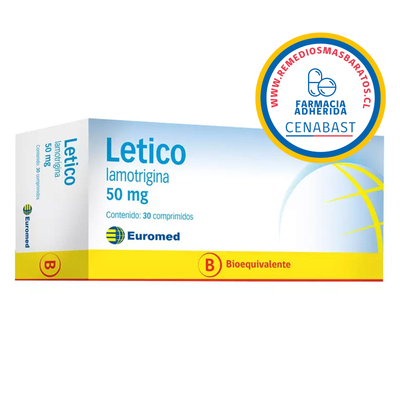 Letico 50mg - 30 Comprimidos - Medicamento Cenabast