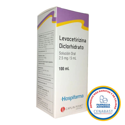 Levocetirizina Solución Oral 2.5mg/5ml - 100 ml - Medicamento Cenabast