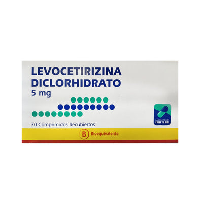 Levocetirizina Comprimidos Recubiertos 5mg - Farmacias Curie