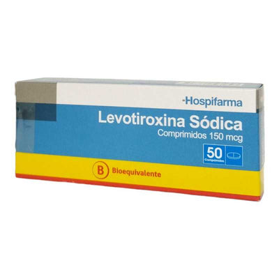 Levotiroxina 150 mcg - 50 comprimidos - Farmacias Curie