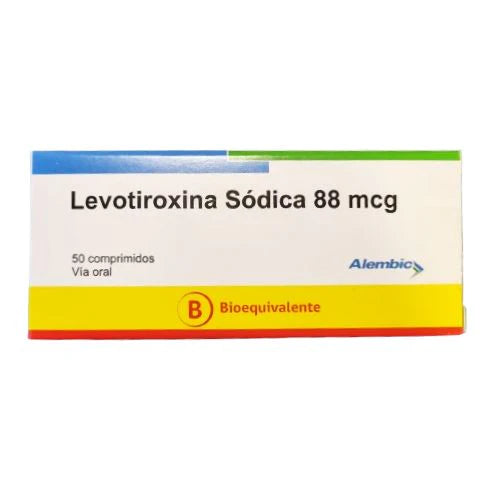 Levotiroxina 88 mcg - 50 Comprimidos - Farmacias Curie