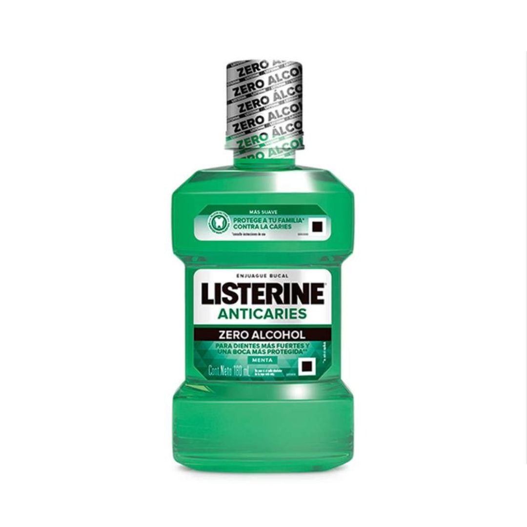 Listerine Anticaries Zero Alcohol 180 ml - Farmacias Curie