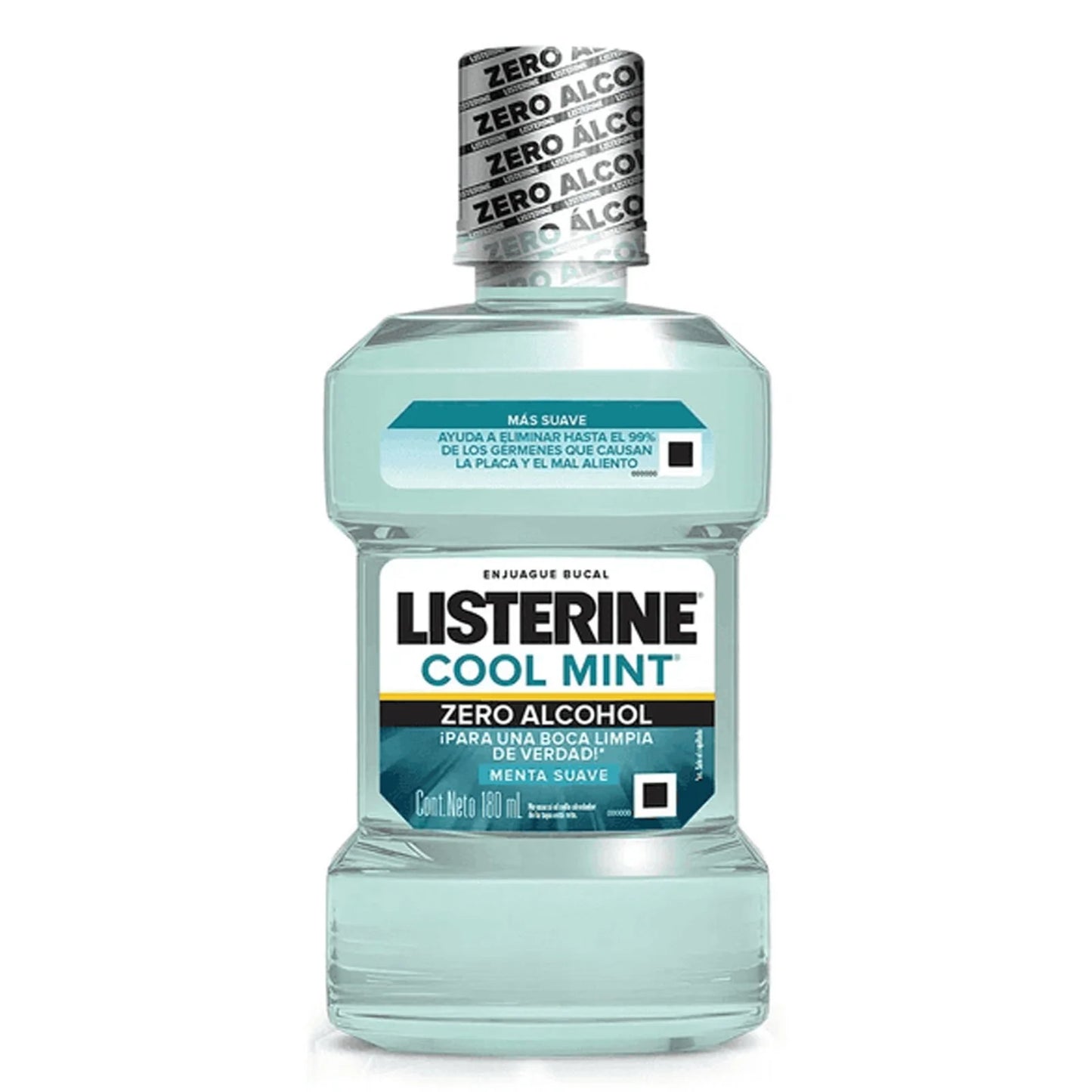 Listerine Cool Mint Zero Alcohol 180 ml - Farmacias Curie