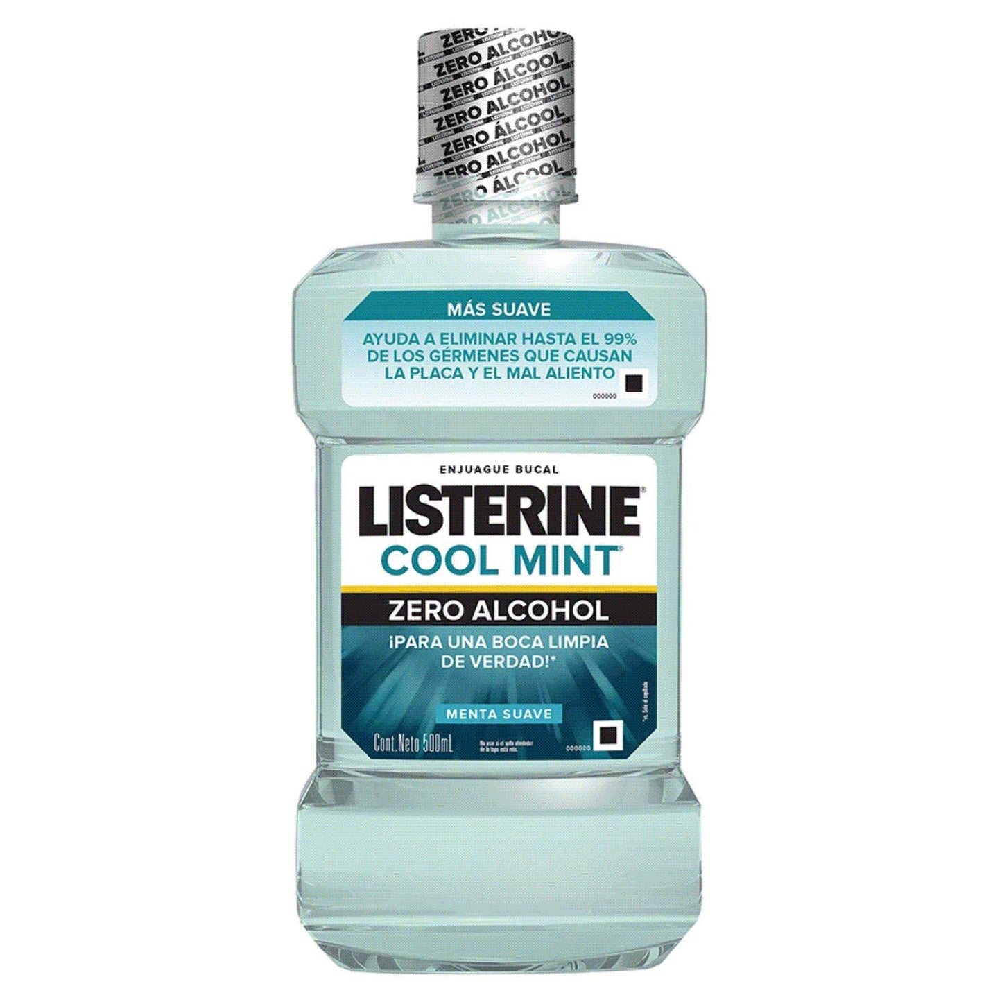 Listerine Cool Mint Zero Alcohol 500 ml - Farmacias Curie