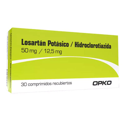 Losartan/Hidroclorotiazida Comprimidos Recubiertos 50/12,5 - Farmacias Curie