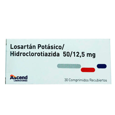 Losartan/Hidroclorotiazida Comprimidos Recubiertos 50/12,5 - Farmacias Curie