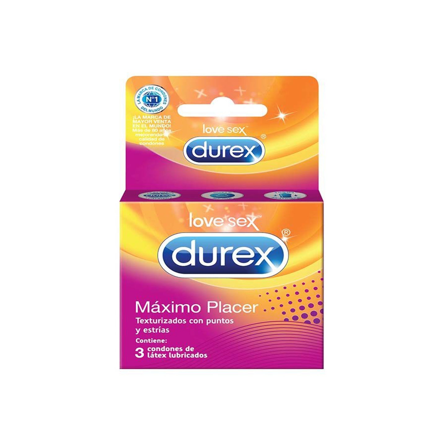 Durex Máximo Placer - 3 unidades - Farmacias Curie