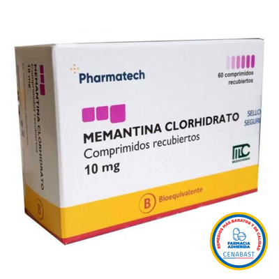Memantina Comprimidos Recubiertos 10mg Medicamento Cenabast - Farmacias Curie