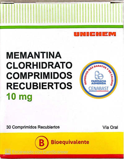 Memantina 10mg - 30 Comprimidos Recubiertos - Medicamento Cenabast
