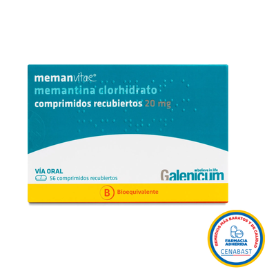 Memanvitae Comprimidos Recubiertos 20mg Medicamento Cenabast - Farmacias Curie