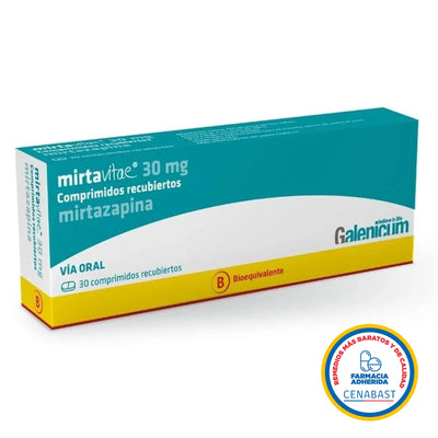 Mirtavitae 30mg - 30 comprimidos - Medicamento Cenabast - Farmacias Curie