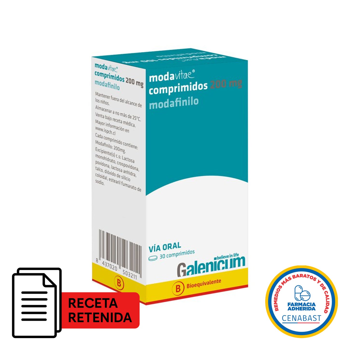 Modavitae Comprimidos 200mg Medicamento Cenabast - Farmacias Curie