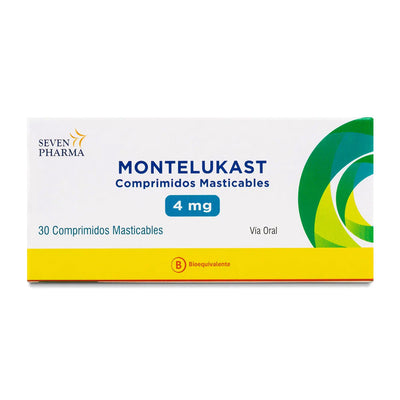 Montelukast Comprimidos Masticables 4mg - Farmacias Curie