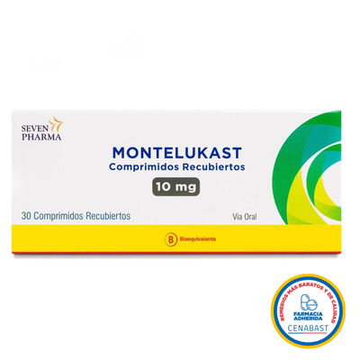 Montelukast Comprimidos Recubiertos 10mg Medicamento Cenabast - Farmacias Curie