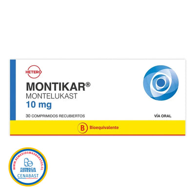 Montikar 10mg - 30 Comprimidos Recubiertos - Medicamento Cenabast
