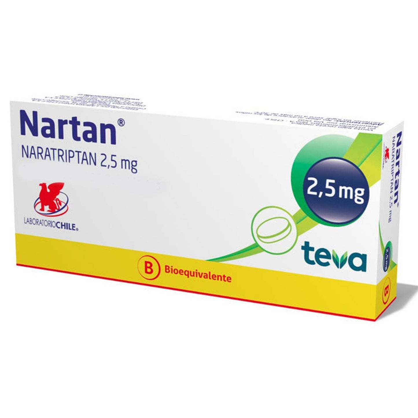 Nartan Comprimidos recubiertos 2,5mg - 2 unidades - Farmacias Curie