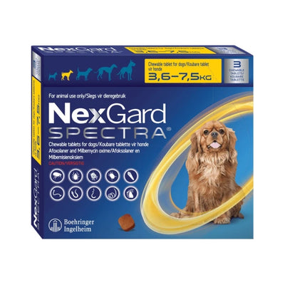 Nexgard Spectra 3,6 - 7,5kg - 1 Comprimido Masticable - Farmacias Curie
