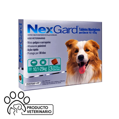 NexGard 10,1 - 25kg - 3 Comprimidos Masticables - Farmacias Curie