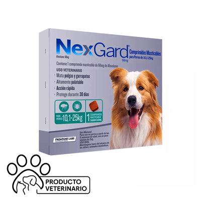 NexGard 10,1 - 25kg - 1 Comprimidos Masticables - Farmacias Curie