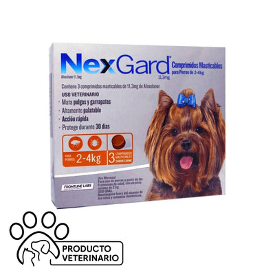NexGard 2 - 4kg - 3 Comprimidos Masticables - Farmacias Curie