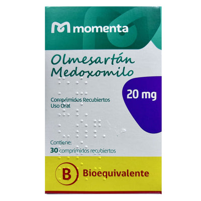 Olmesartán Comprimidos Recubiertos 20mg - Farmacias Curie