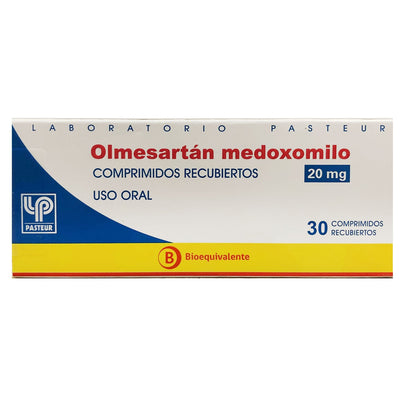 Olmesartán Comprimidos Recubiertos 20mg - Farmacias Curie