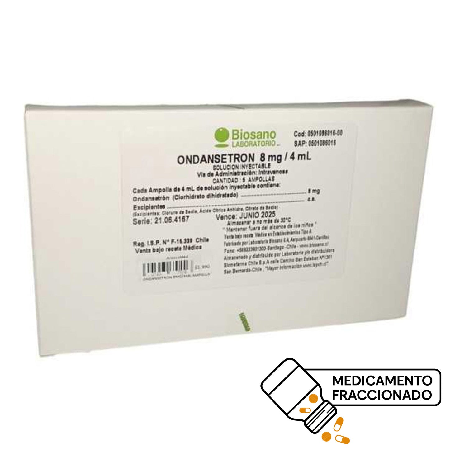 Ondansetrón Inyectable 8mg/4ml x 1 Ampolla - Farmacias Curie