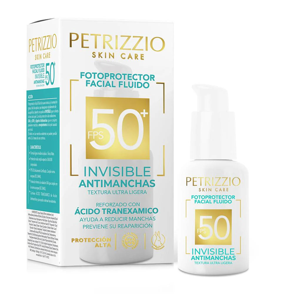 Petrizzio Fotoprotector Fluido Invisible Anti Manchas FPS+50 - 40 ml