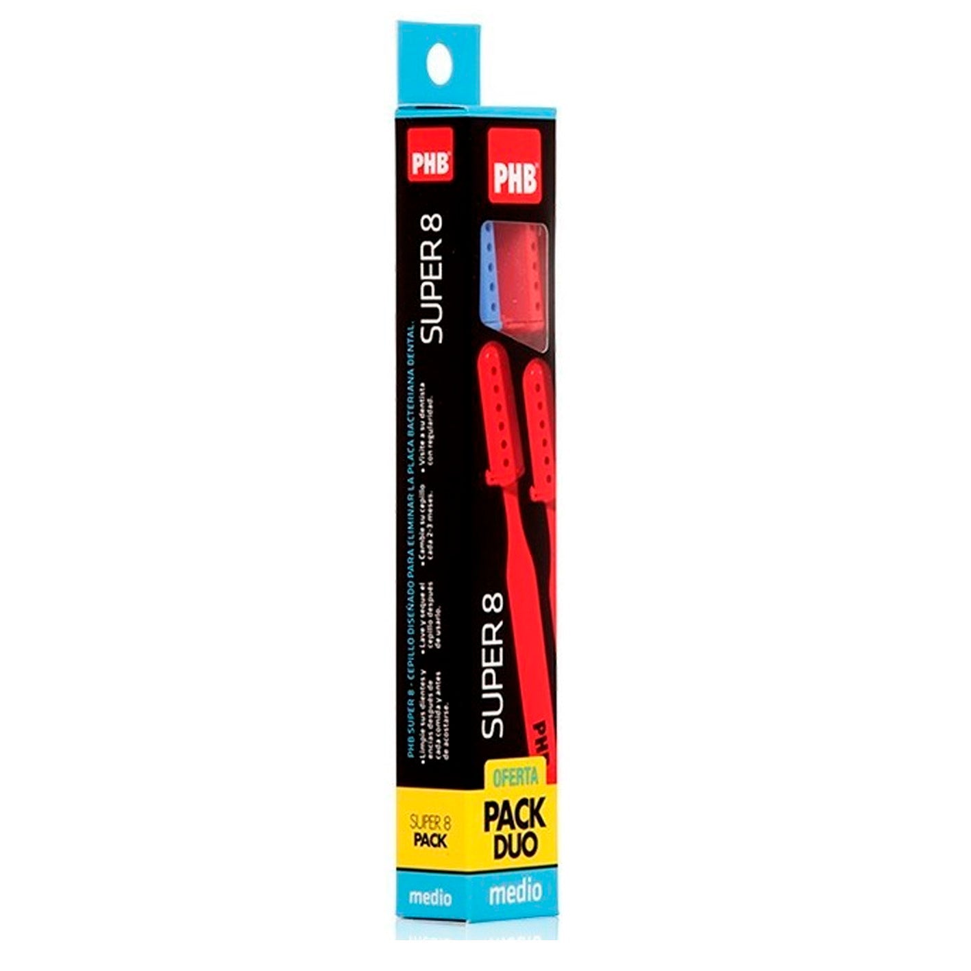 PHB Pack Cepillo Dental Super 8 Medio. - Farmacias Curie