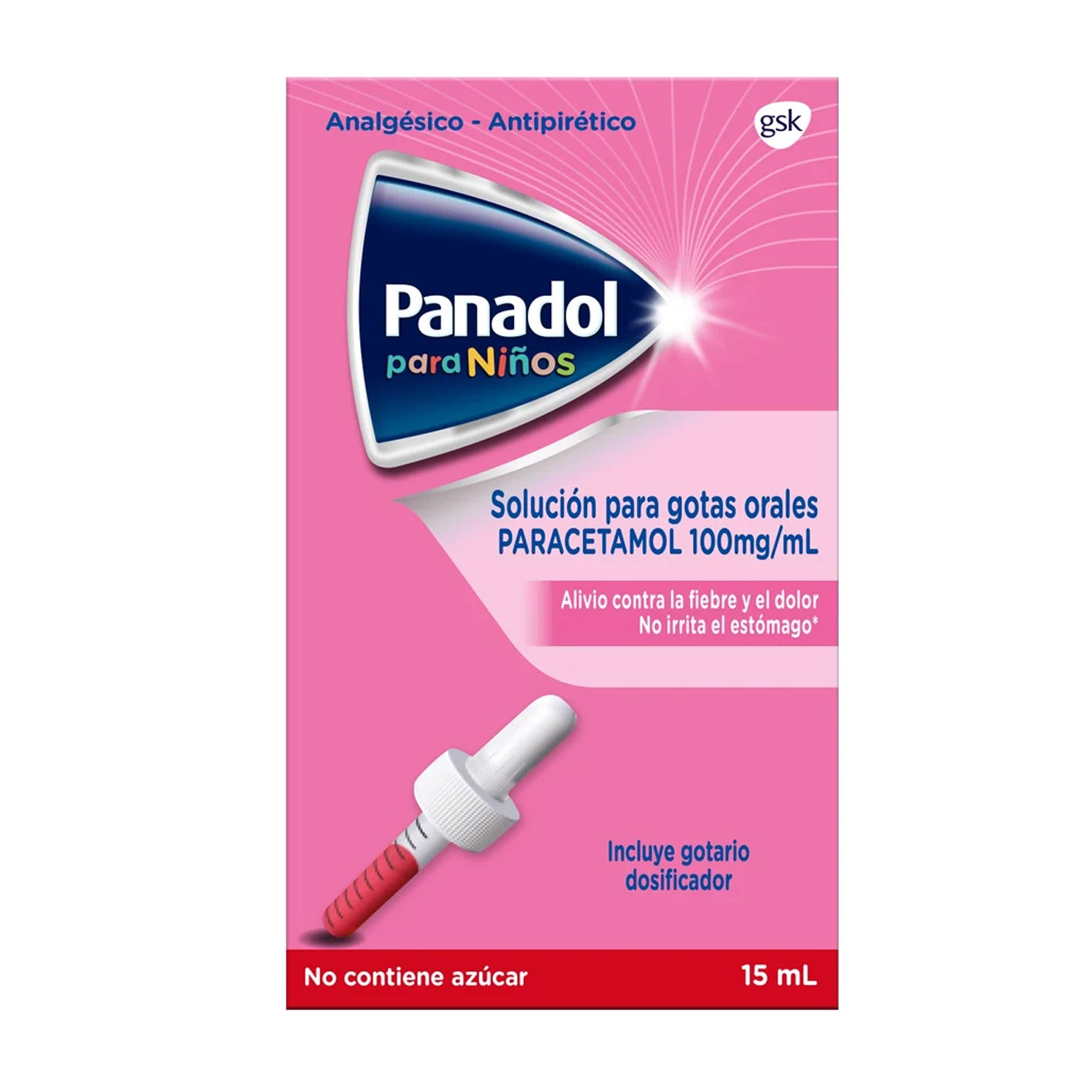 Panadol Solución para gotas Orales 100mg/ml - Farmacias Curie
