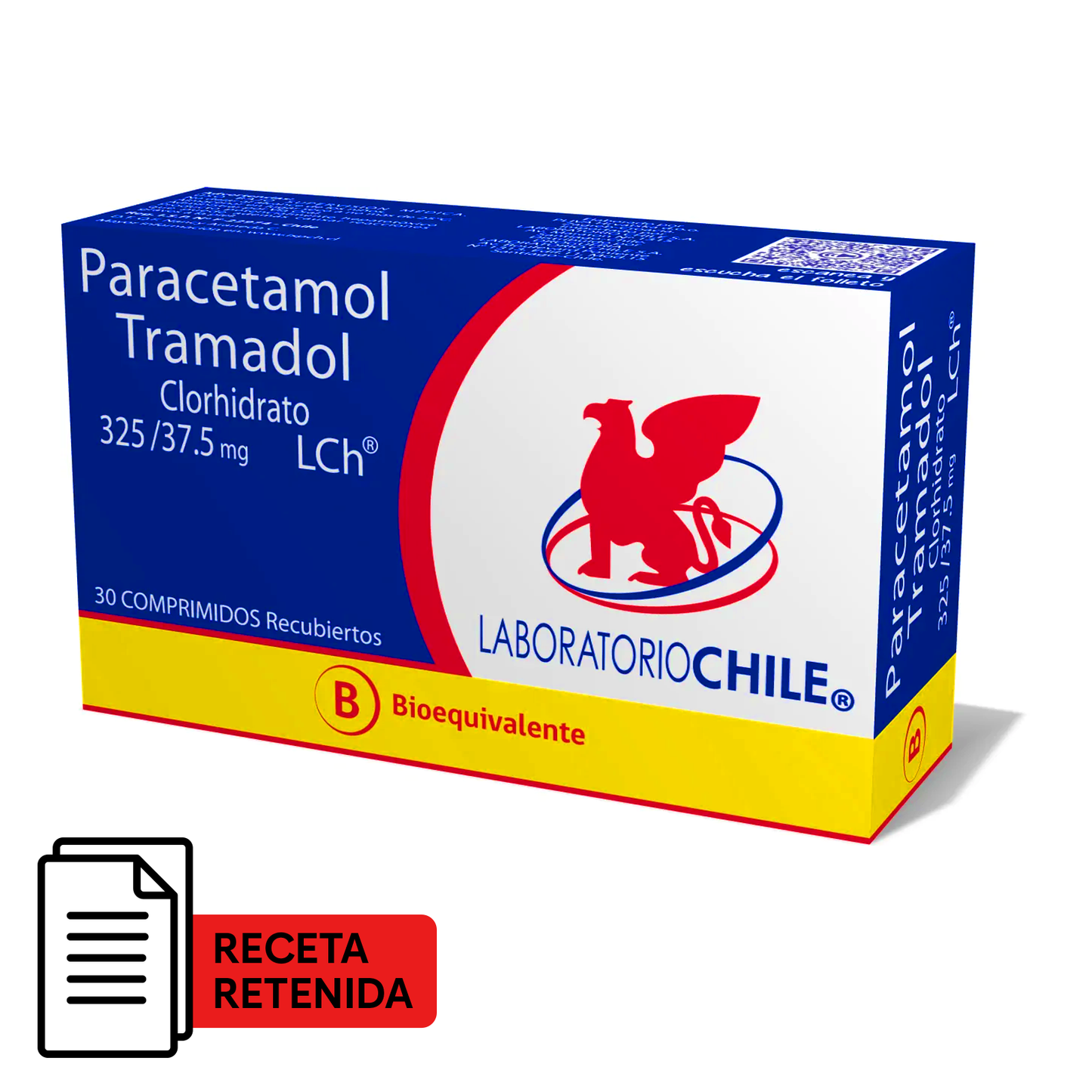 Paracetamol/Tramadol 325/37,5 mg - 30 Comprimidos Recubiertos - Farmacias Curie