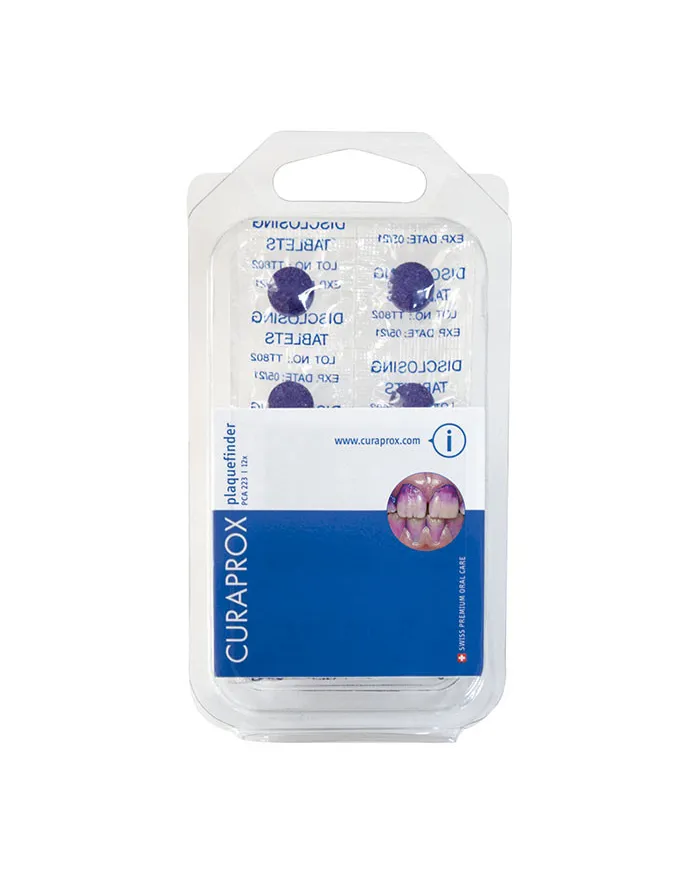 Tabletas Reveladoras de Placa Curaprox - 12 Tabletas - Farmacias Curie