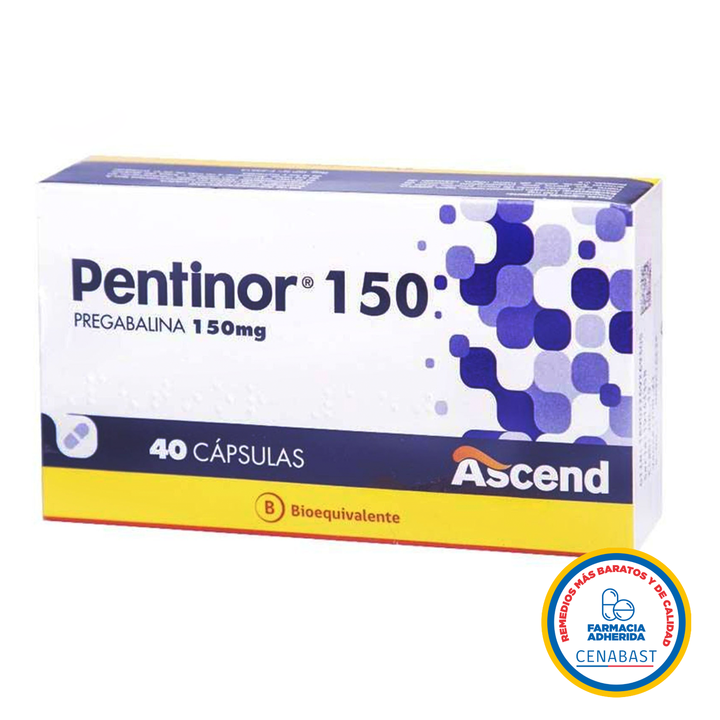 Pentinor 150mg - 40 cápsulas - Medicamento Cenabast - Farmacias Curie