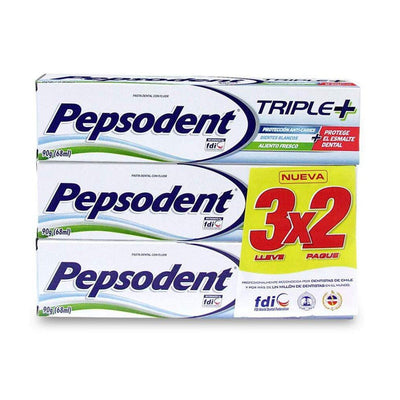 Pepsodent Pack Pasta Dental Triple+ - Farmacias Curie